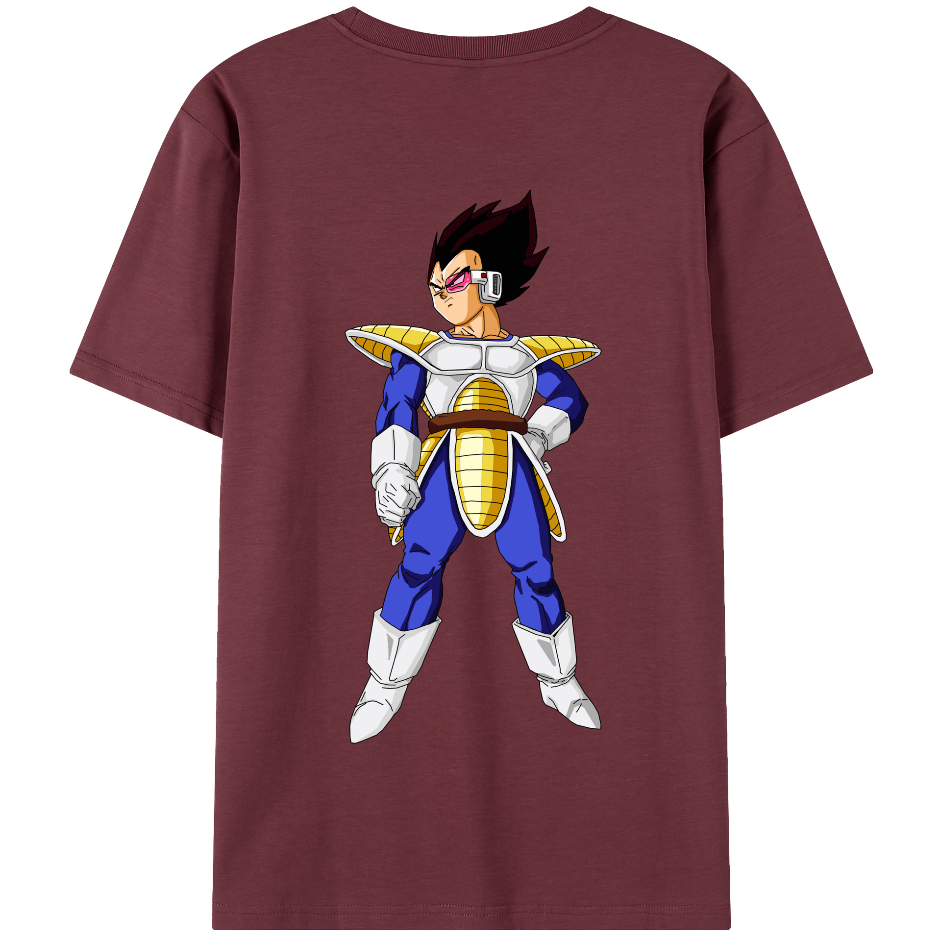 （画像用） ドラゴンボール ベジータ四世（Bejīta Yonsei）DRAGON BALL Vegeta IV 綿100％半袖Tシャツ（背面プリント）